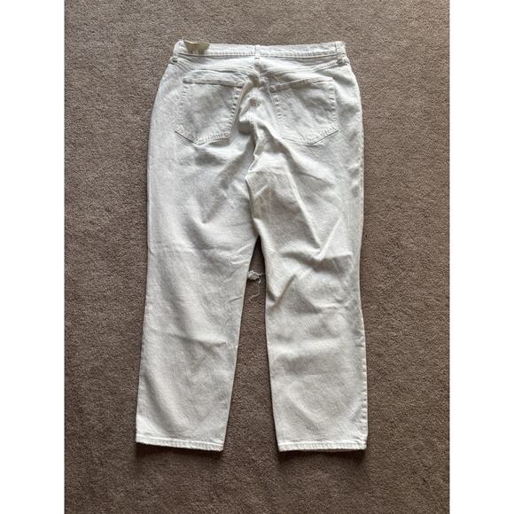 NEW Abercrombie & Fitch 32 18s The 90s Relaxed High Rise Curve Love Jeans White - Picture 5 of 12